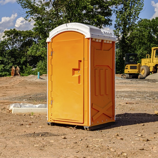 how often are the porta potties cleaned and serviced during a rental period in Kiowa County Kansas